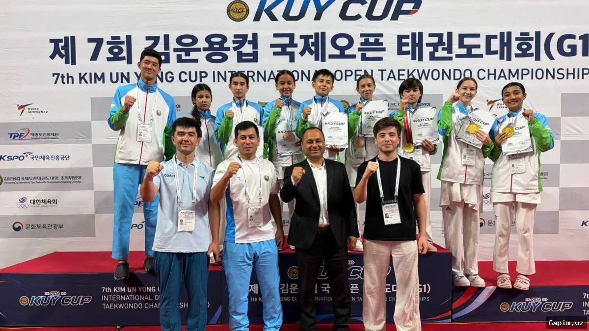 🏆🥋 O'zbekiston taekvondo WT terma jamoasi Seuldagi Kim Un Yong Cup turnirida 12 ta medal qo'lga kiritdi