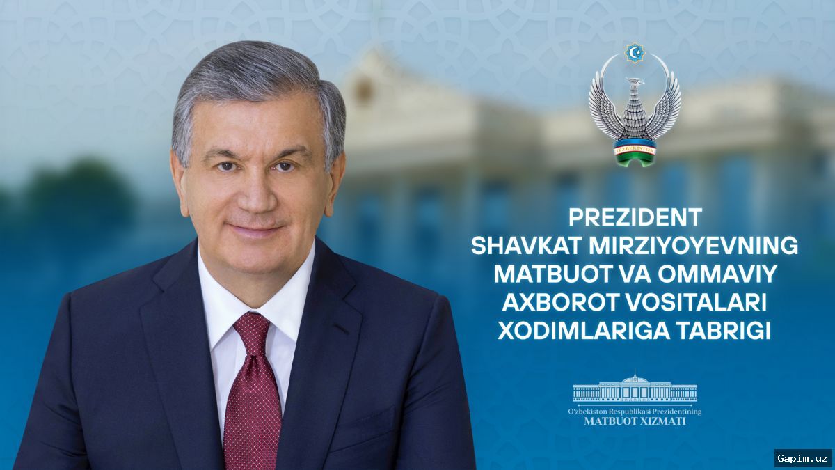 🎙️📰 Shavkat Mirziyoyev matbuot xodimlarini kasb bayrami bilan tabrikladi
