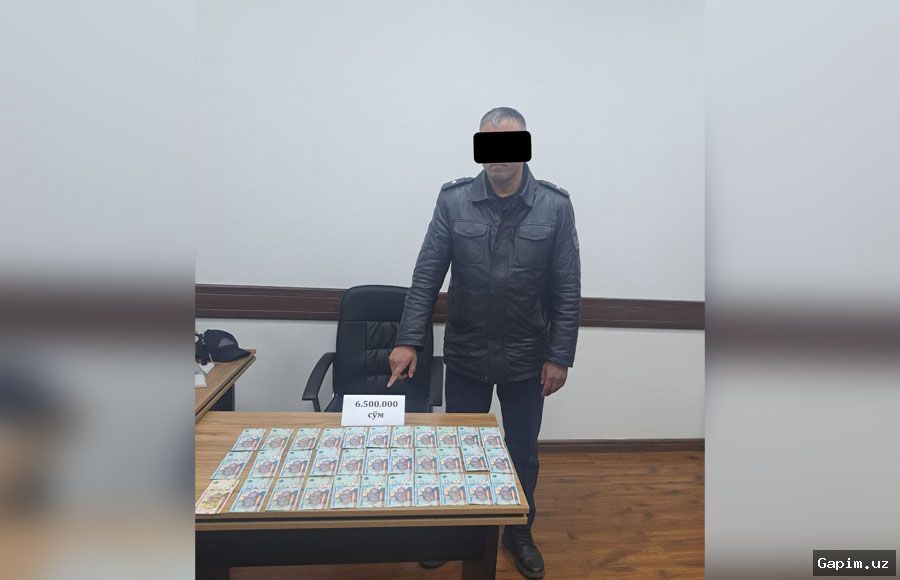 ⚖️🚨 В Джизакской области заместитель начальника районного МЧС задержан по подозрению во взяточничестве