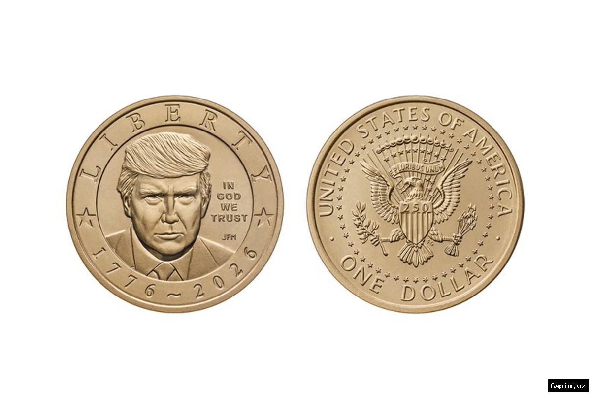 🪙🇺🇸 AQSh dollarida Tramp surati: birinchi marta tirik prezident tangada