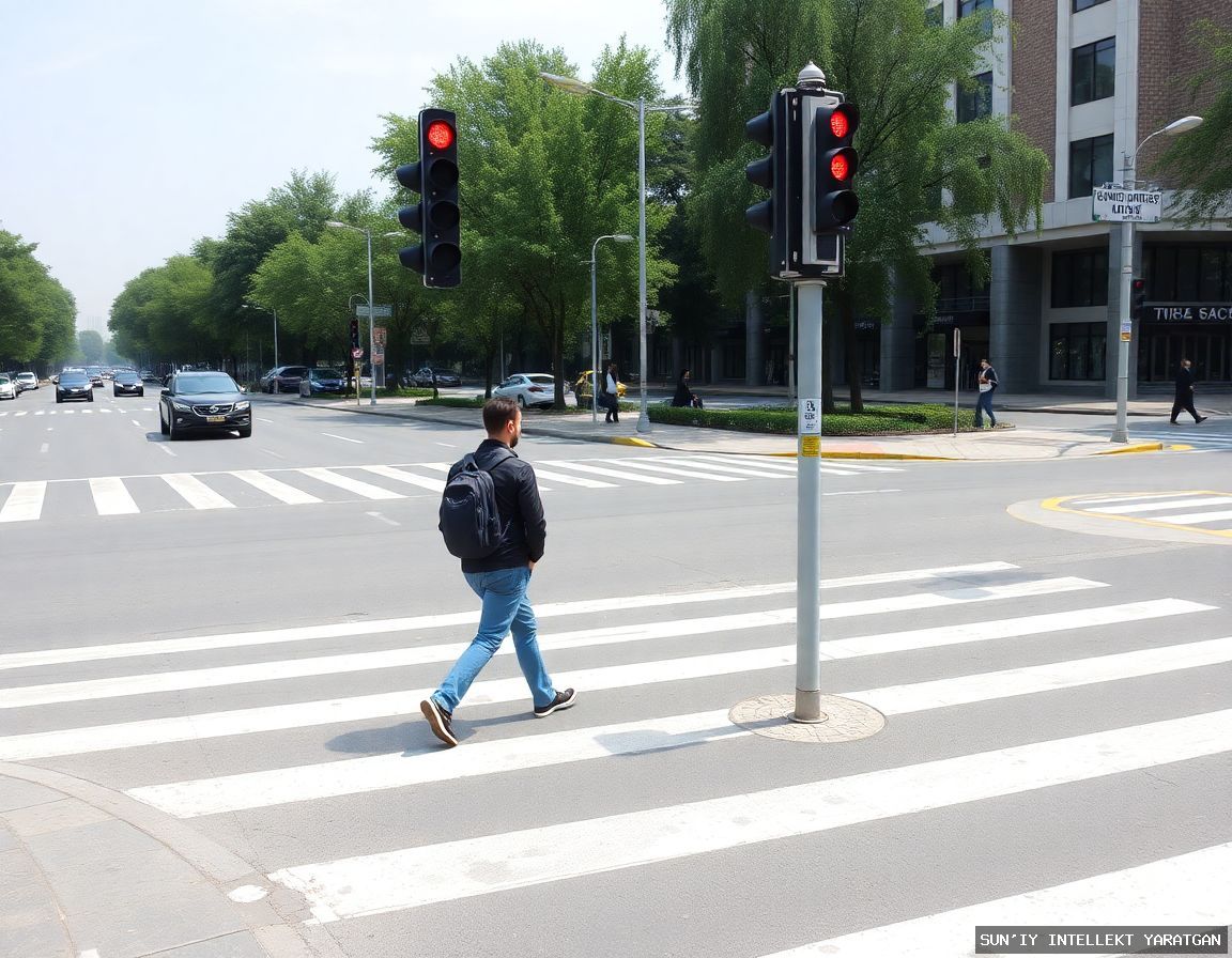 🚦🛑 Toshkentda birinchi marta yangi piyodalar o‘tish tizimi sinovdan o‘tkazilmoqda