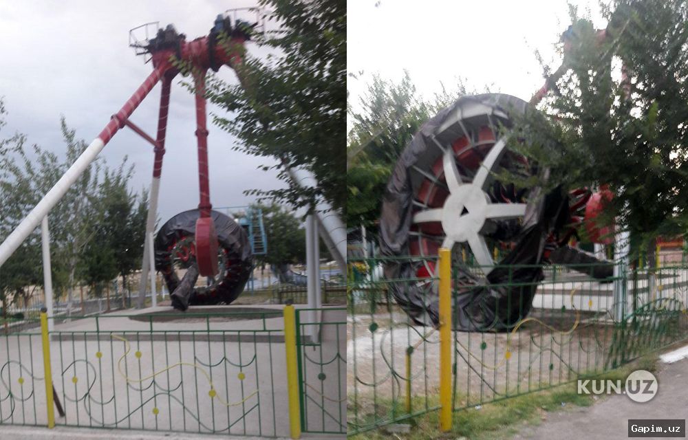 🎢🚑 В парке отдыха в Джизаке из-за поломки аттракциона пострадали 4 человека