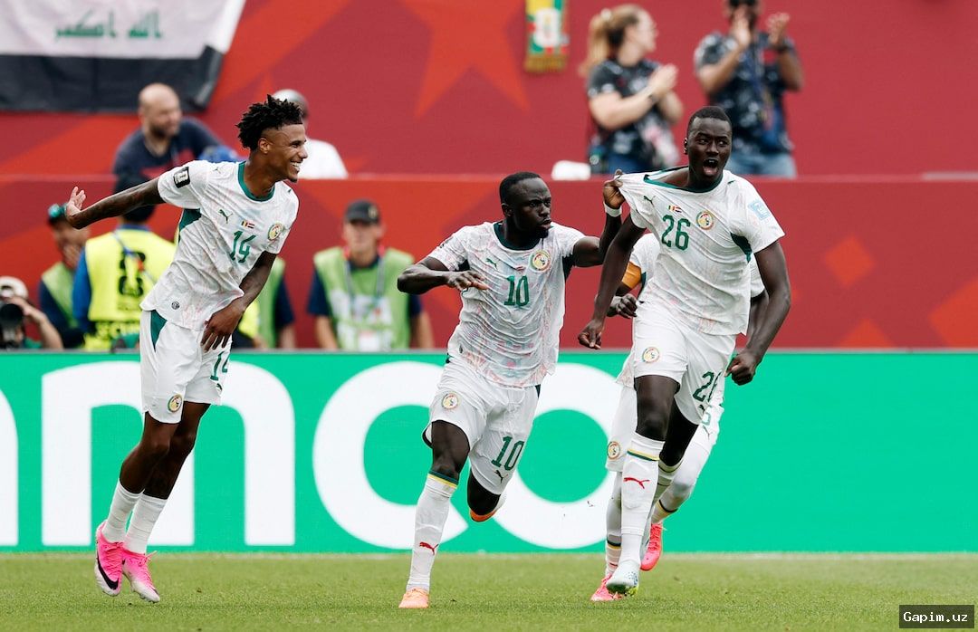⚽️🏆 Senegal Iroqni yirik hisobda mag‘lub etib, jahon chempionatiga yo‘llanma olish imkoniyatini oshirdi