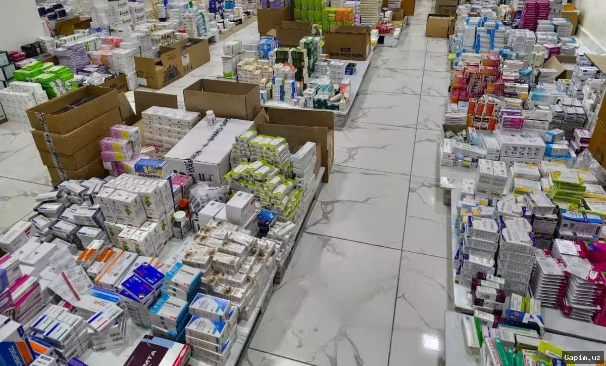 🚨📦 Underground warehouse containing foreign pharmaceuticals worth millions discovered in Namangan