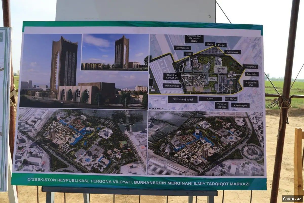 🏗️🏛️ Президент Мирзиёев посетил комплекс «Бурхонуддин Маргинони» в Маргилане