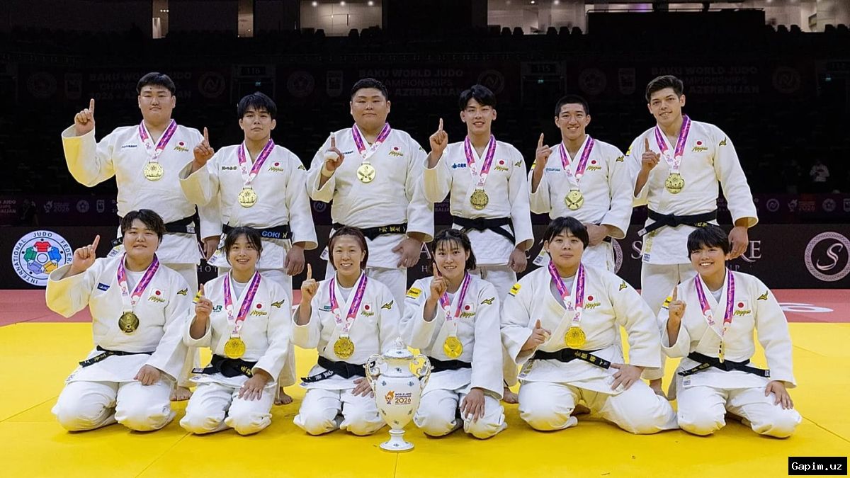 🥋🥉 Boku shahrida o'tgan dzyudo bo'yicha jahon chempionatida O'zbekiston terma jamoasi bronza medaliga sazovor bo'ldi