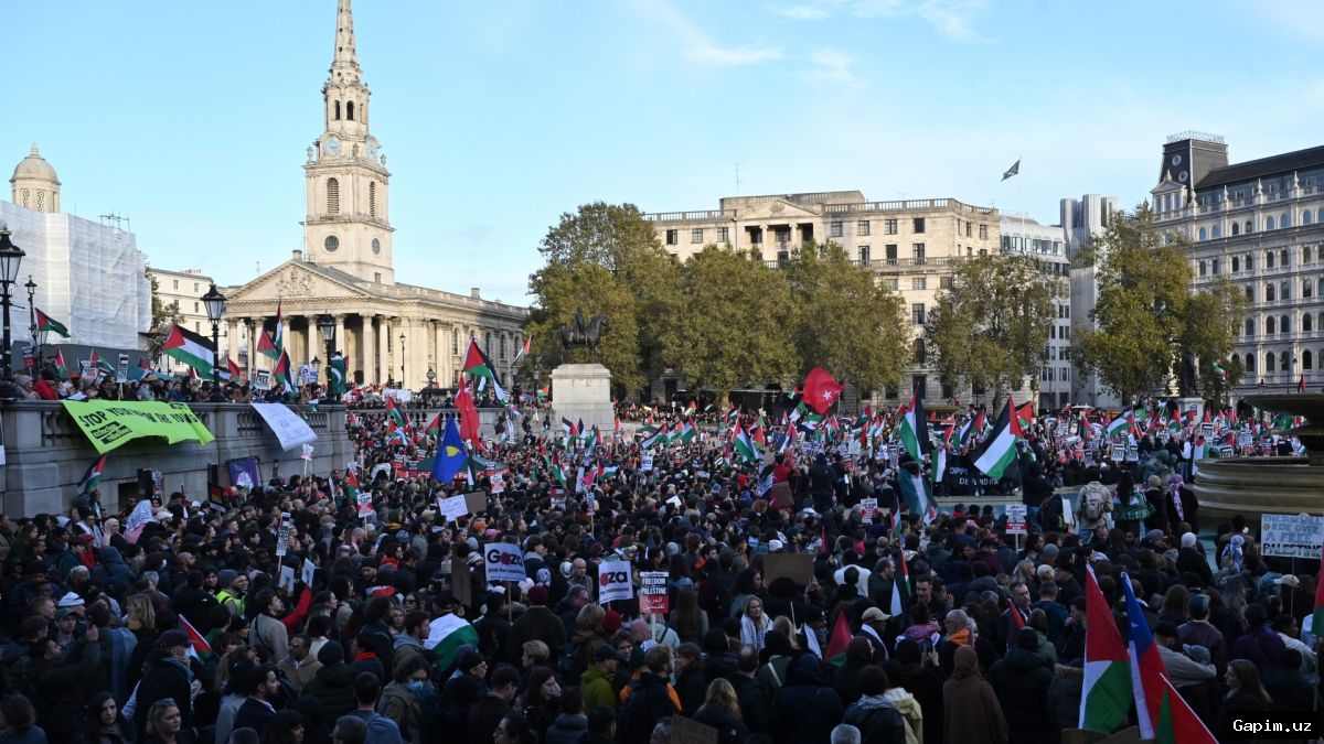 🌍🇵🇸 Yevropa poytaxtlarida Falastin tarafdorlarining yirik norozilik namoyishlari bo'lib o'tdi