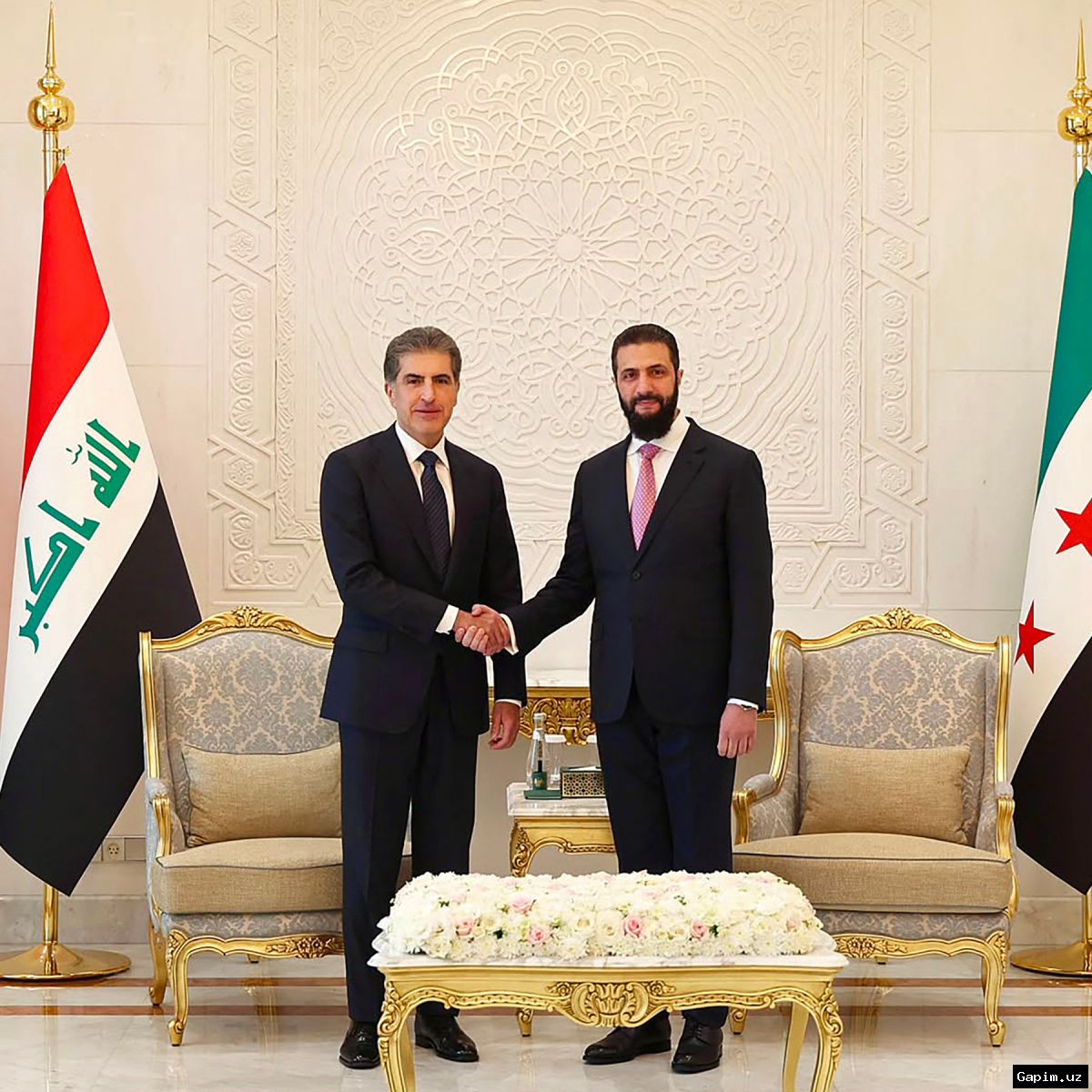🌍🤝 Barzani Suriyaga tarixiy tashrif bilan keldi