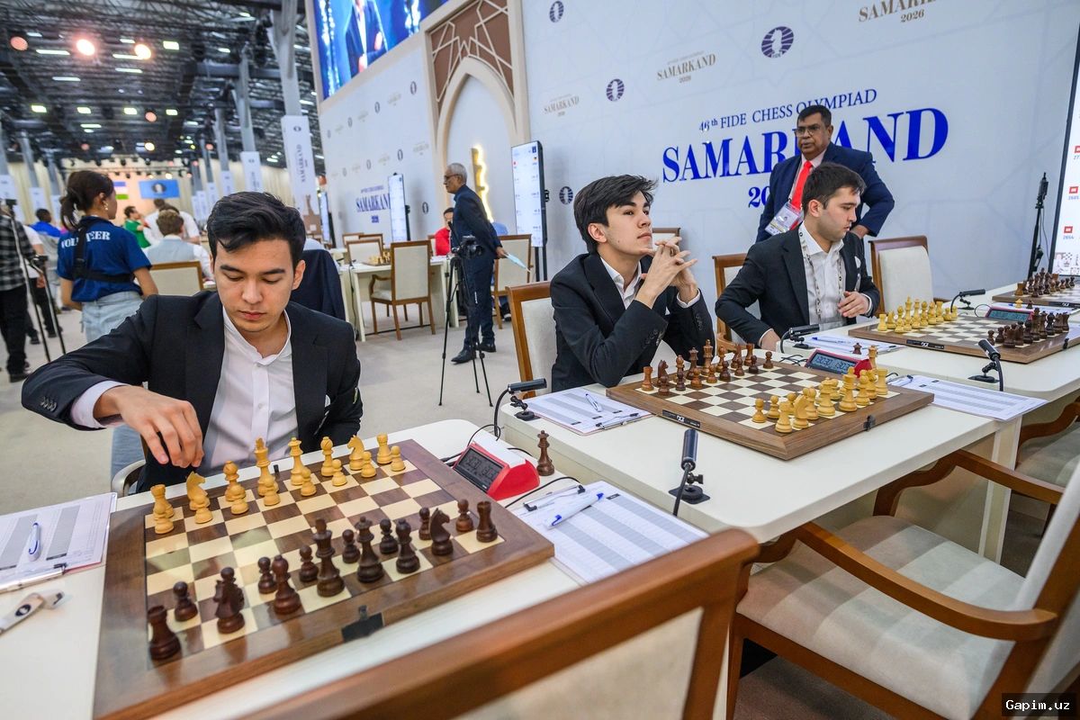 ♟️🏆 Узбекистан единолично лидирует на шахматной Олимпиаде