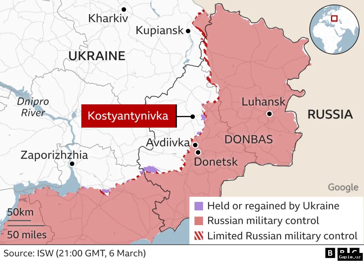 ⚔️🏙️ Российские войска проникли в Константиновку и пытаются окружить город