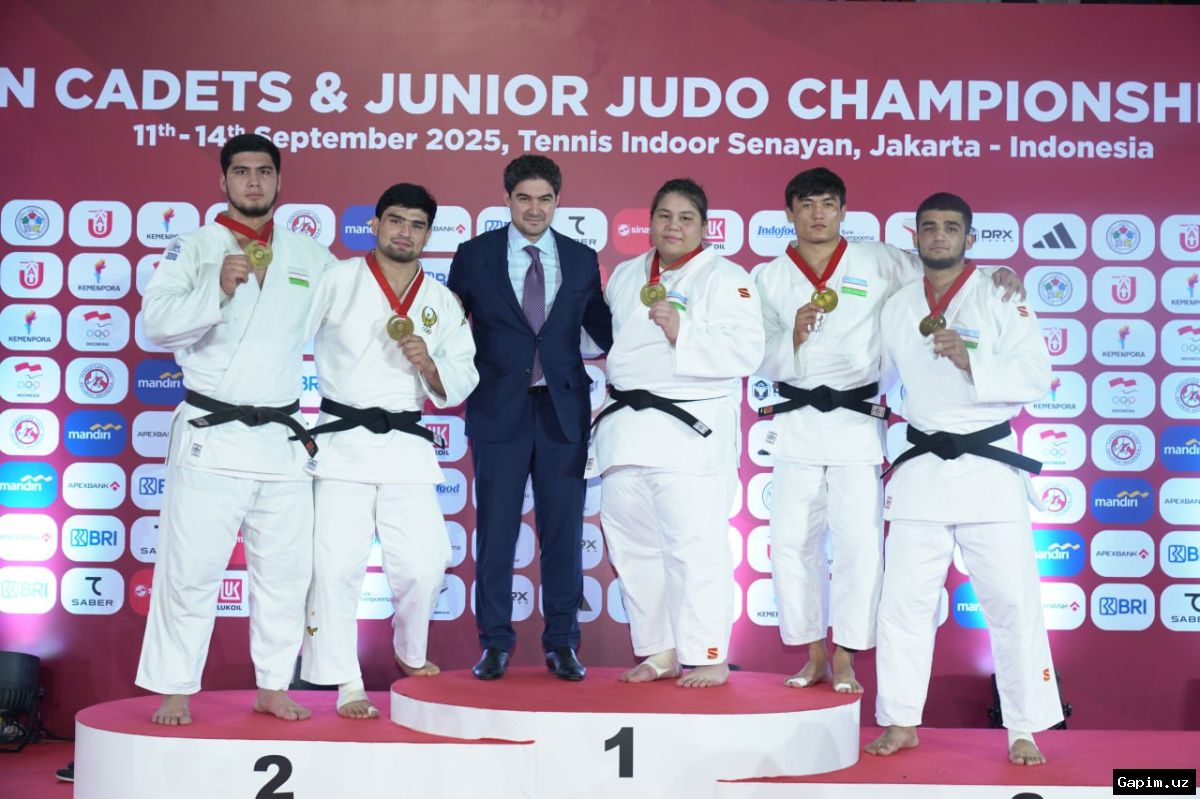 🥋🏆 O'zbekiston dzyudo bo'yicha o'smirlar o'rtasidagi Osiyo chempionatida g'olib chiqdi
