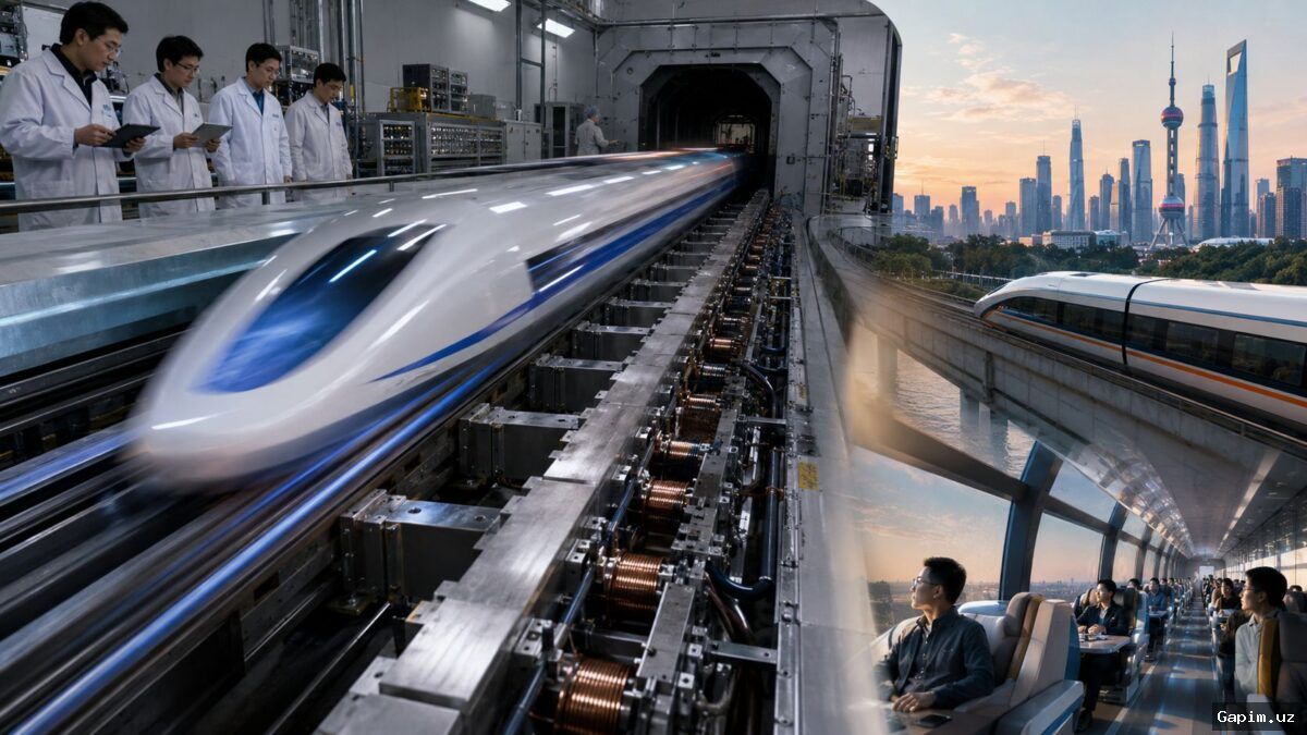 🚄⚡ Xitoy elektromagnit poyezdi 800 km/soat tezlikka erishdi