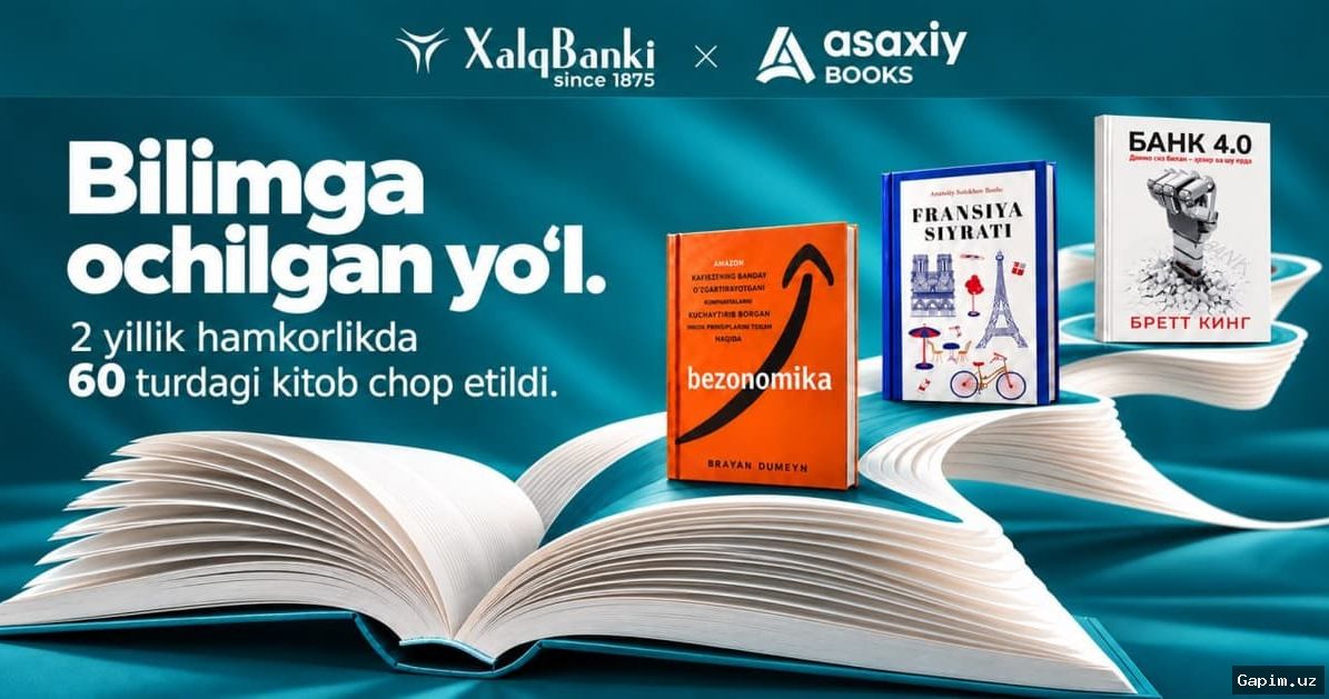 📚📖 Xalq Bank and Asaxiy Books Report Multi-Million Book Publication Milestone