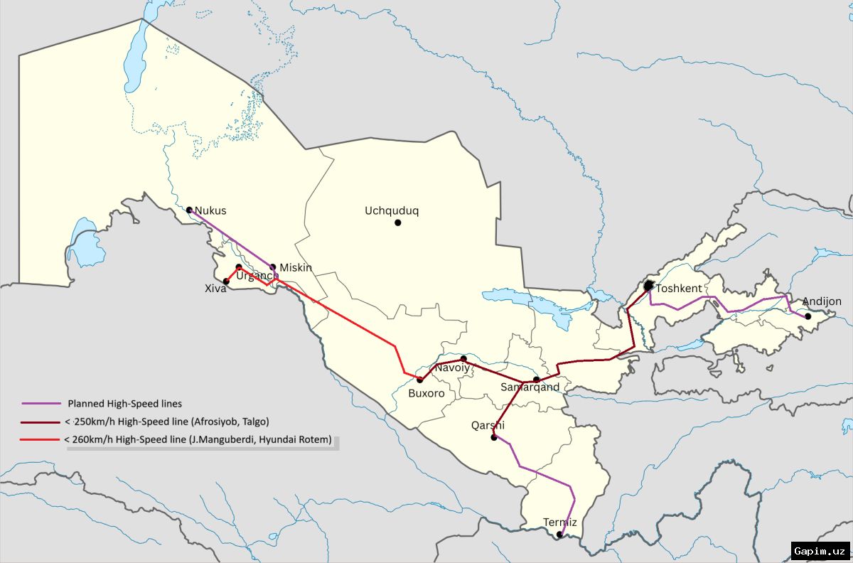 🚄🏗️ С марта 2027 года запустят скоростной поезд Ташкент-Нукус