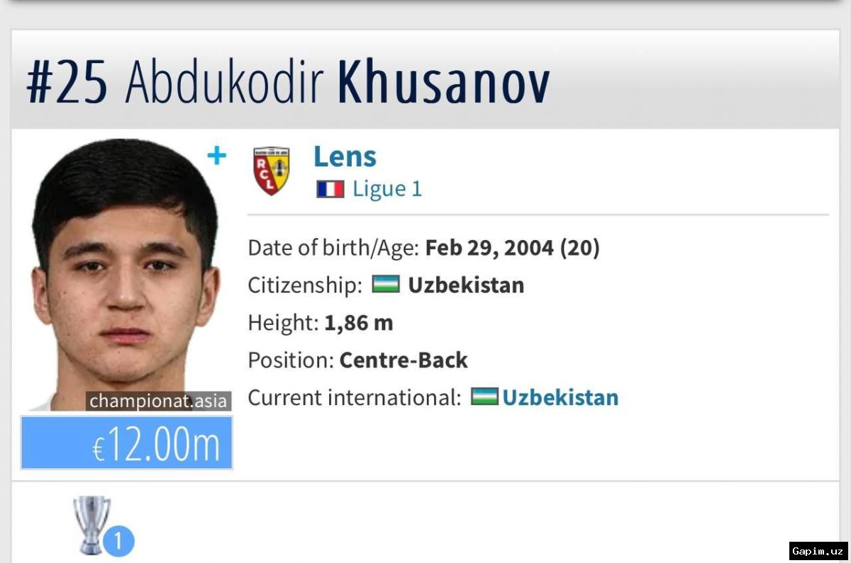 ⚽️💰 Uzbekistan's Abdukodir Khusanov Makes Forbes List of Top-Earning 2026 World Cup Players