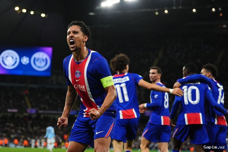 ⚽️🏟️ Manchester Siti o'z uyida Parij klubiga taslim bo'ldi: Chempionlar Ligasidagi og'ir mag'lubiyat