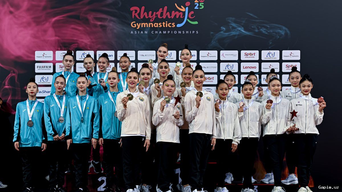 🏆🥇 Uzbekistan Rhythmic Gymnastics Team Wins 16 Medals at Asian Championships