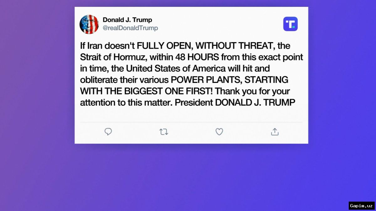 ⚡️🚢 Trump threatens to target Iran's civilian infrastructure over Hormuz attacks
