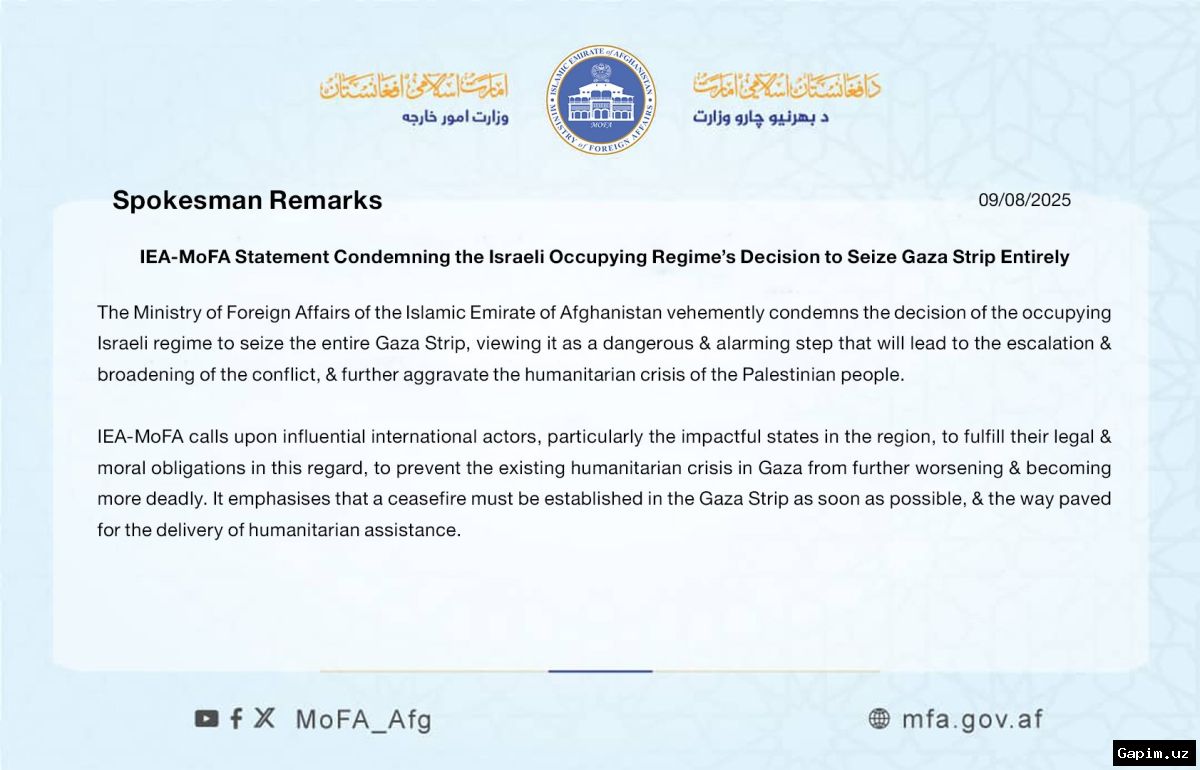 🕊️⚖️ Ташкент рассматривает прекращение огня как ключевой шаг к деэскалации