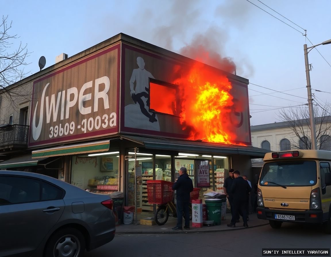 Toshkent markazida o‘t ochib, oziq-ovqat do‘koni yondi