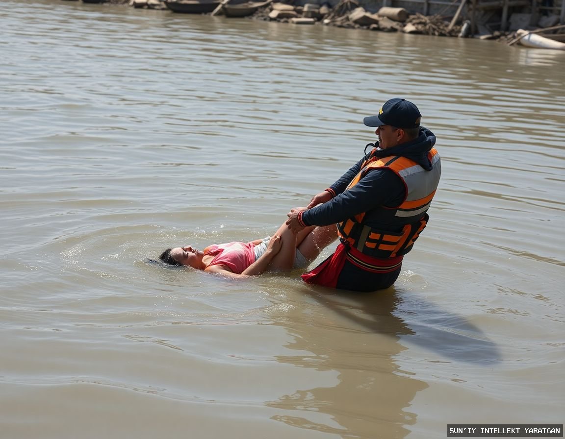 Rescuers in Nukus Pull Drowning Woman from Canal