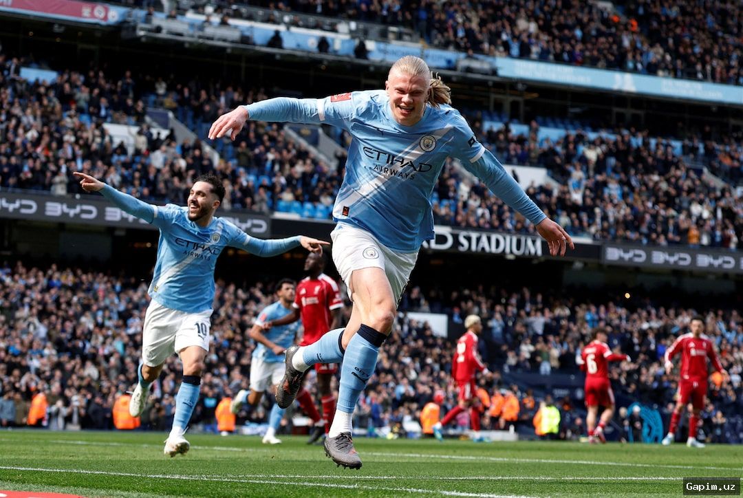 ⚽️🔥 Haalandning xet-trik qoʻshgani bilan Manchester City Liverpulni magʻlub etdi