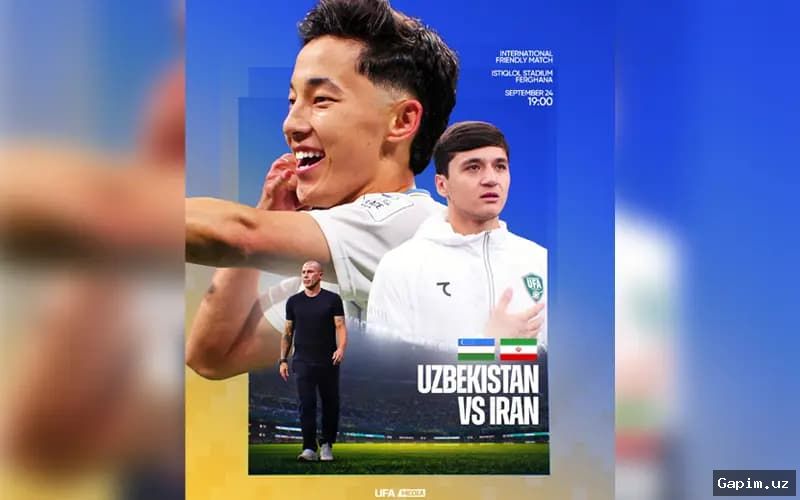 ⚽️🇺🇿 O'zbekiston terma jamoasi bugun Eron bilan o'rtoqlik uchrashuvini o'tkazadi