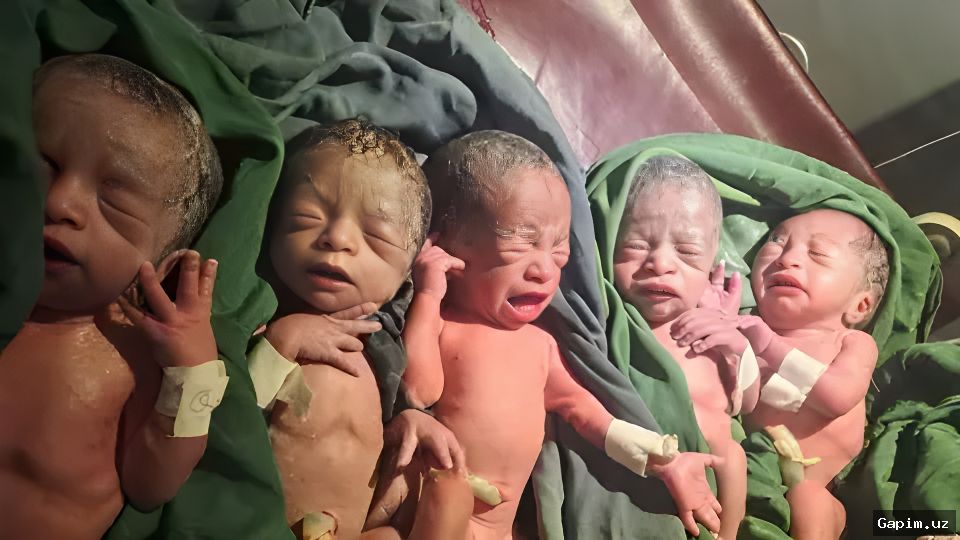 👶👶 Quintuplets born in Andijan, Uzbekistan