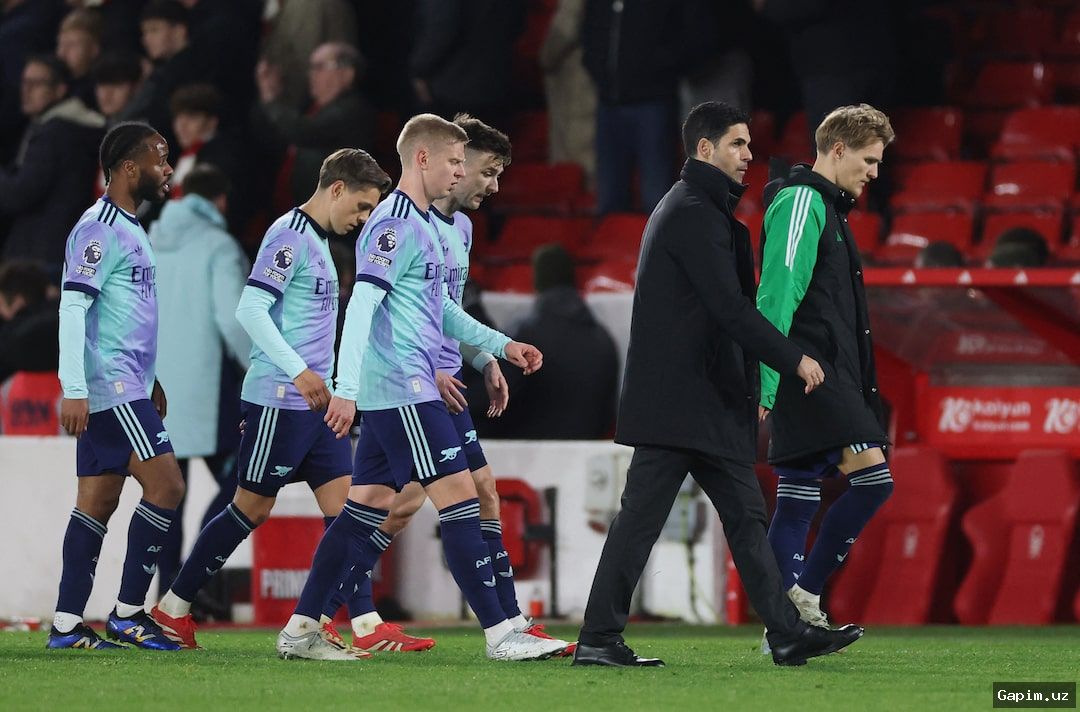 ⚽️🏟️ Nottingham Forest va Arsenal jamoalari Angliya Premyer-ligasida o'zaro bahs olib boradi