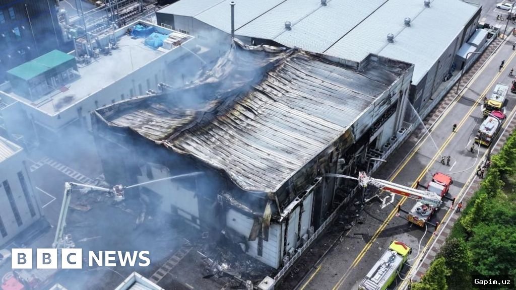 🔥🚨 Major Factory Fire in South Korea: Over 50 Injured, 35 in Critical Condition