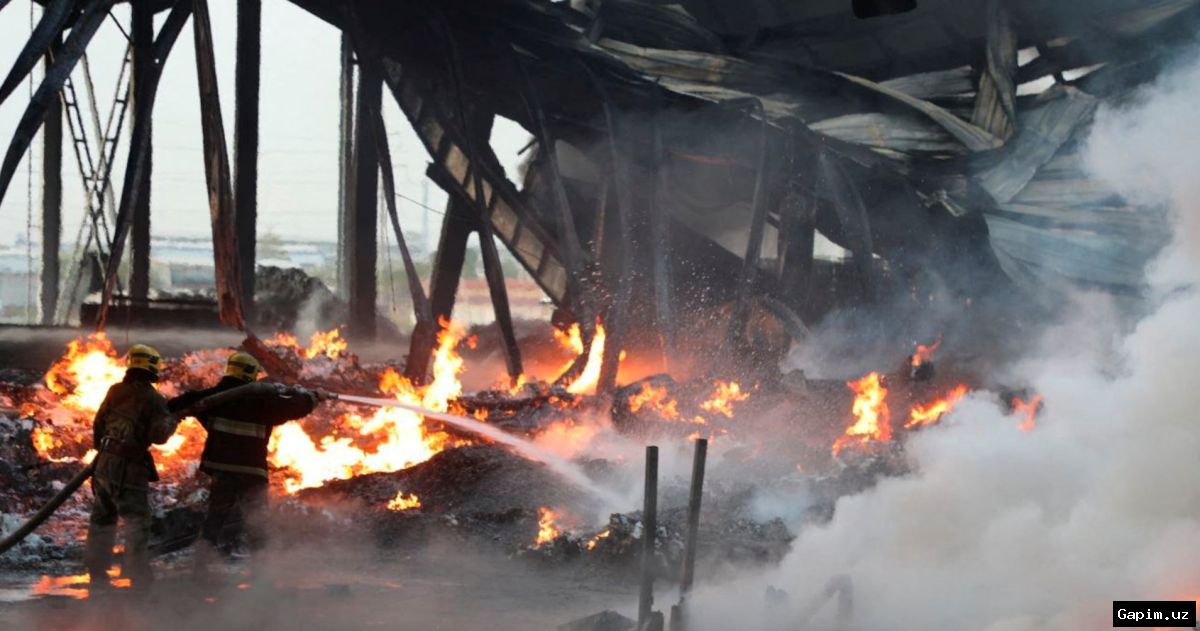 🔥🚒 Tashkent's Beshqo'rg'on Market Temporarily Closed After Major Fire