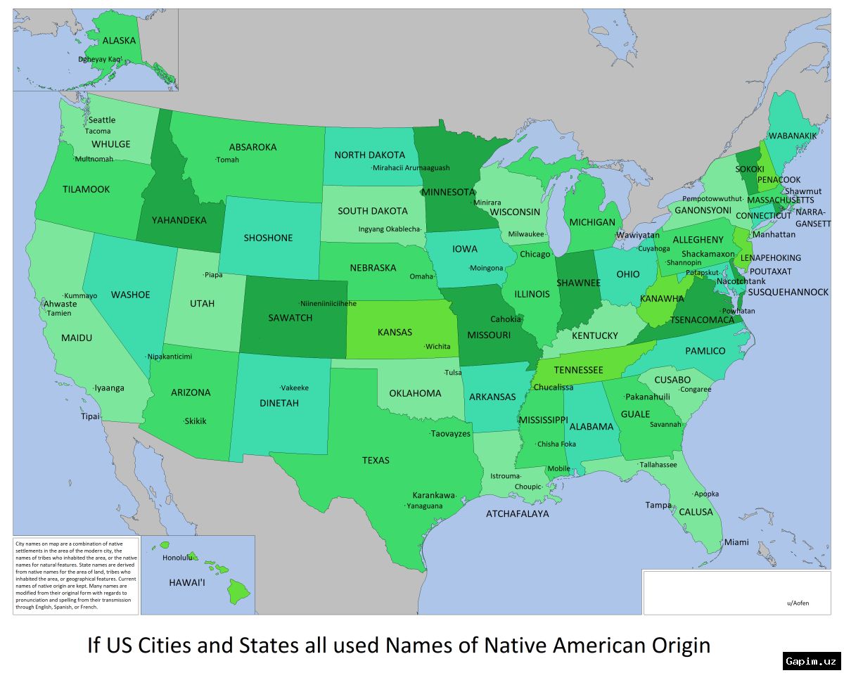 🗺️🏞️ Названия коренных народов в США: 250 лет истории и языковое наследие