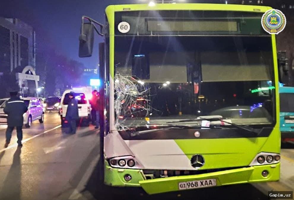🚍🚶 В Ташкенте автобус сбил пешехода