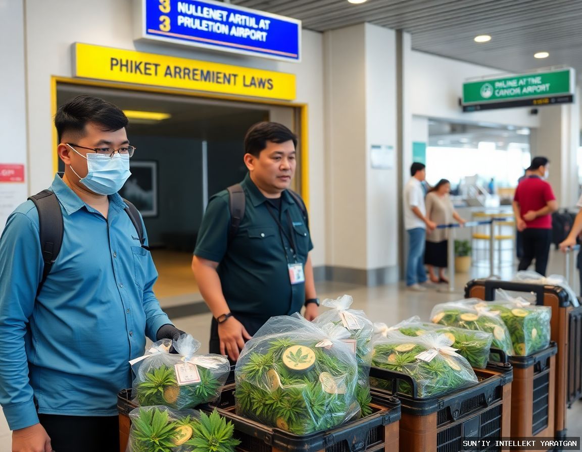 🌿✈️ В аэропорту Пхукета задержаны двое узбекистанцев с 26 кг каннабиса
