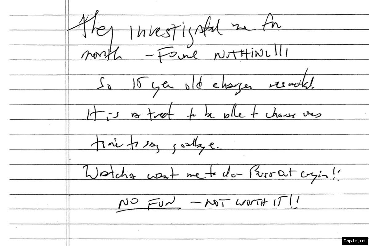 ⚖️📄 Jeffrey Epsteinning o'z joniga qasd qilish haqidagi eslatmasi sud tomonidan e'lon qilindi