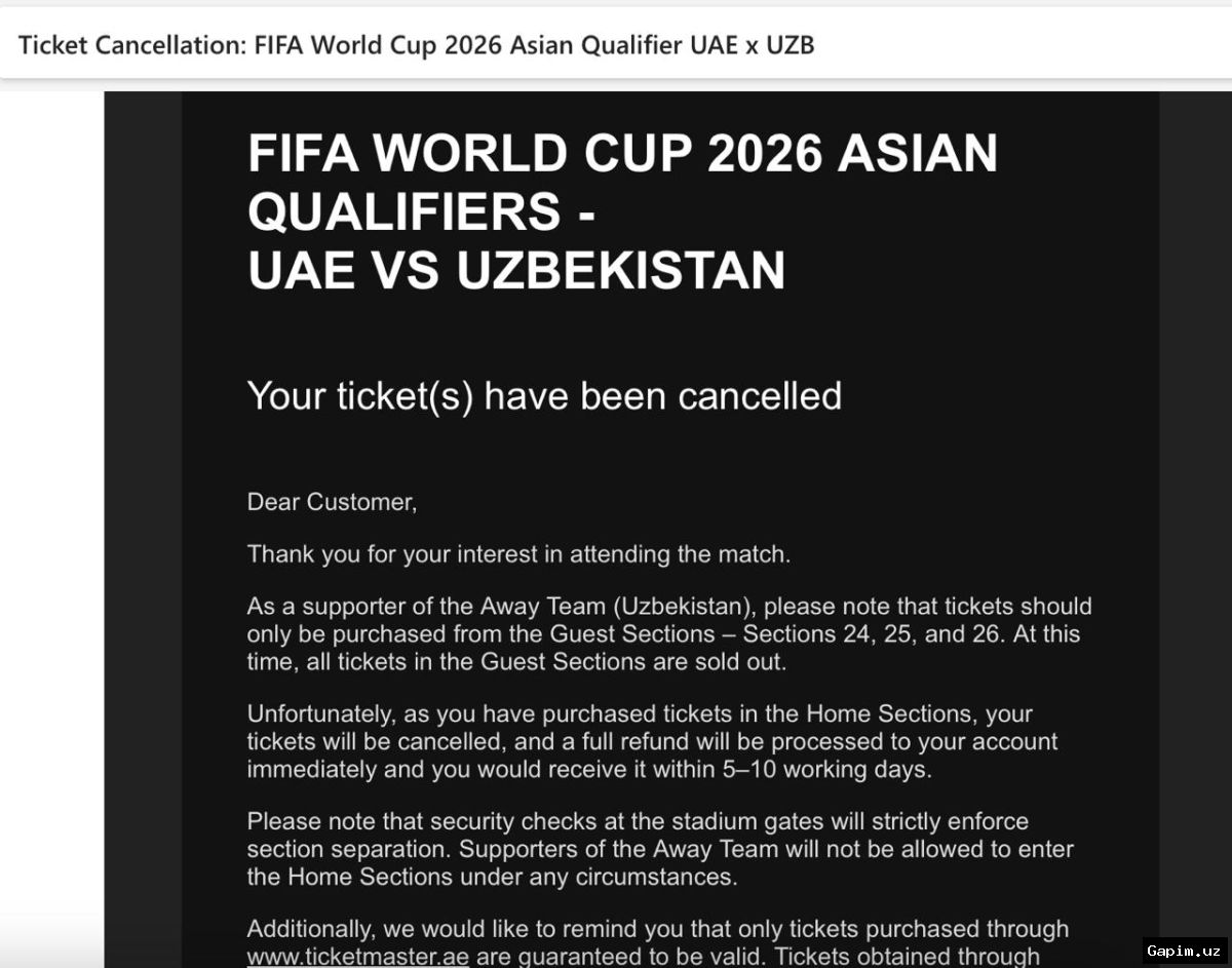 ⚽️💰 Скандал с билетами на матчи сборной Узбекистана в США: льготные билеты FIFA продавались по завышенным ценам?