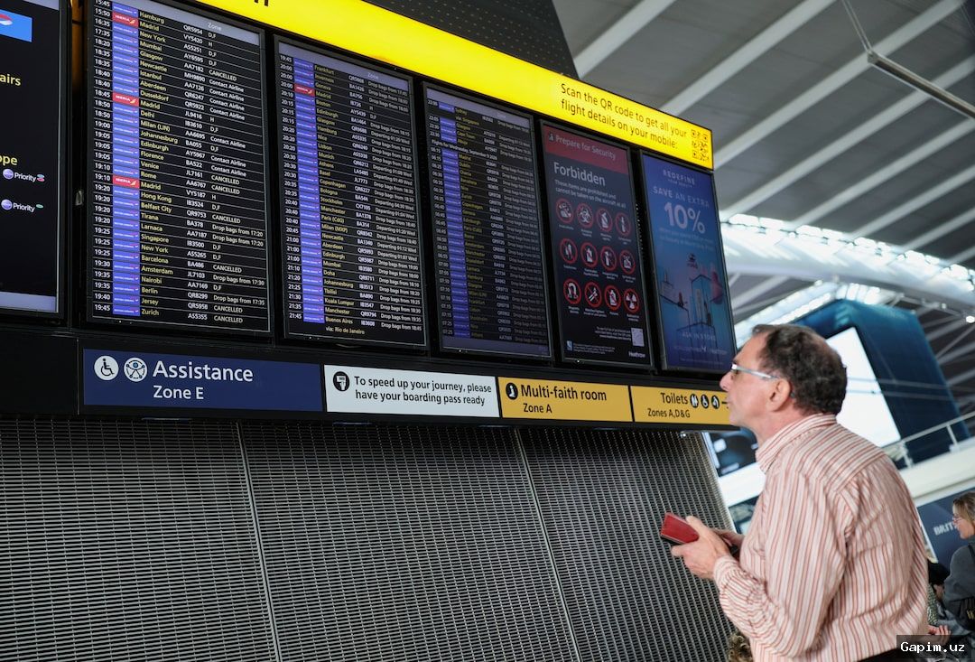 🇬🇧✈️ Buyuk Britaniyada aviaqatnov tizimidagi nosozlik yuzlab reyslarni bekor qildi