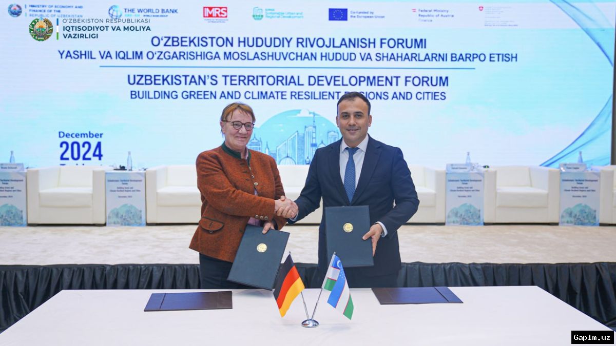 🌿💶 Germaniya O‘zbekistonda “yashil” iqtisodiyot uchun 9 mln yevro grant ajratdi