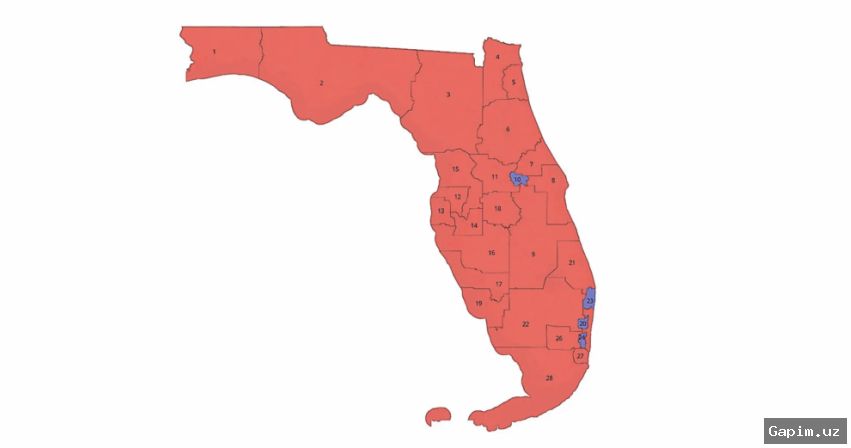 ⚖️🗺️ Флорида утвердила новую карту конгресса: республиканцы получают преимущество