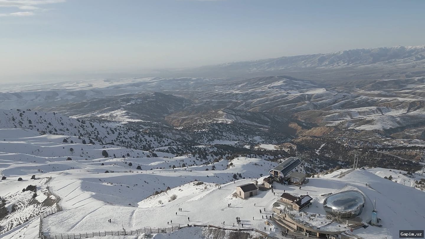 ❄️🏔️ В горах Сурхандарьи вновь выпал снег, национальный парк «Юкори Тупаланг» превратился в зимнюю сказку