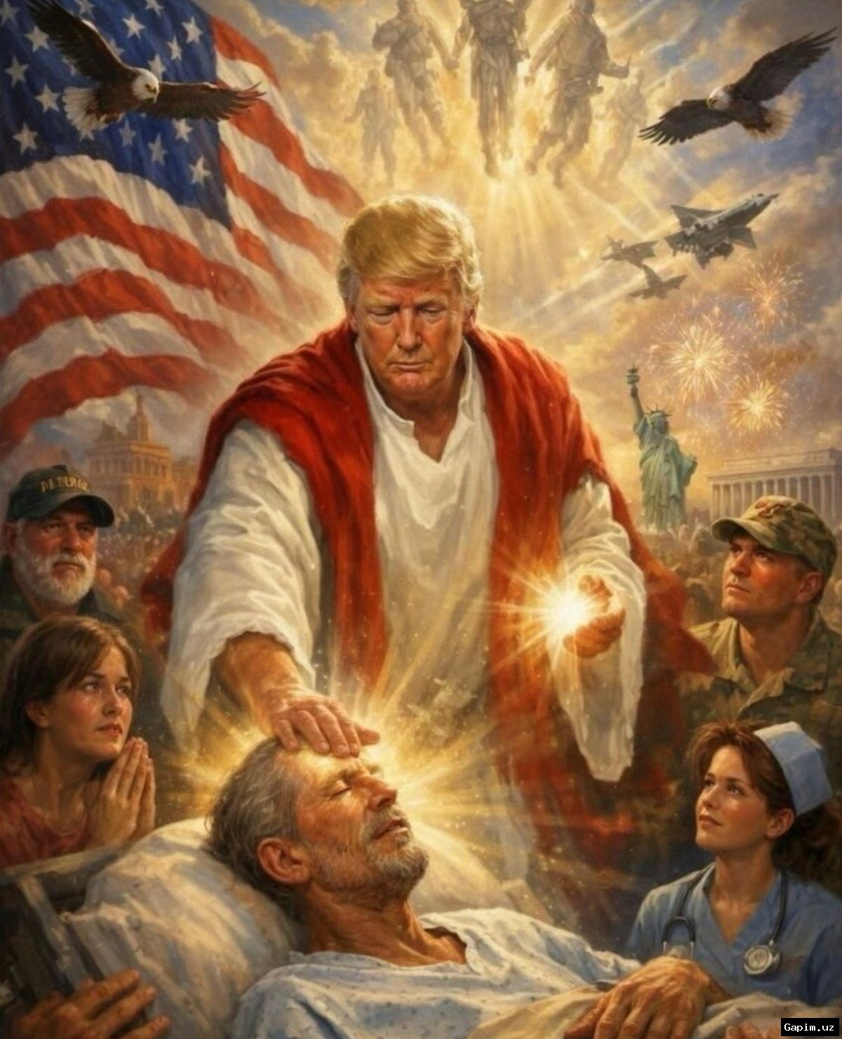 AQSh Prezidenti Trumpning 'Shifokor' deb atagan AI tasviri: Diniy muxlislar norozilik bildirdi