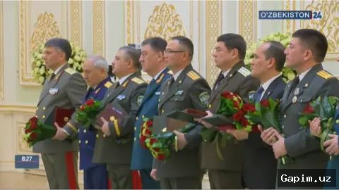 👮‍♂️🎖️ Group of Internal Affairs Officers in Uzbekistan Receives State Awards Ahead of Professional Holiday
