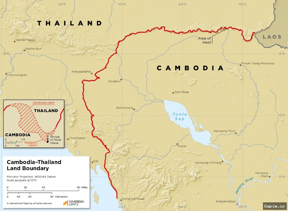 🇹🇭🇰🇭 Tailandiya Kambodja bilan dengiz kelishuvini bekor qildi: millatchilik g'alabasi