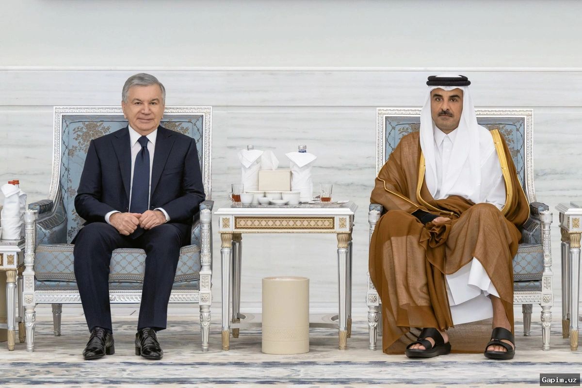 🤝🇶🇦 Шавкат Мирзиёев встретился с эмиром Катара во дворце Лусаил
