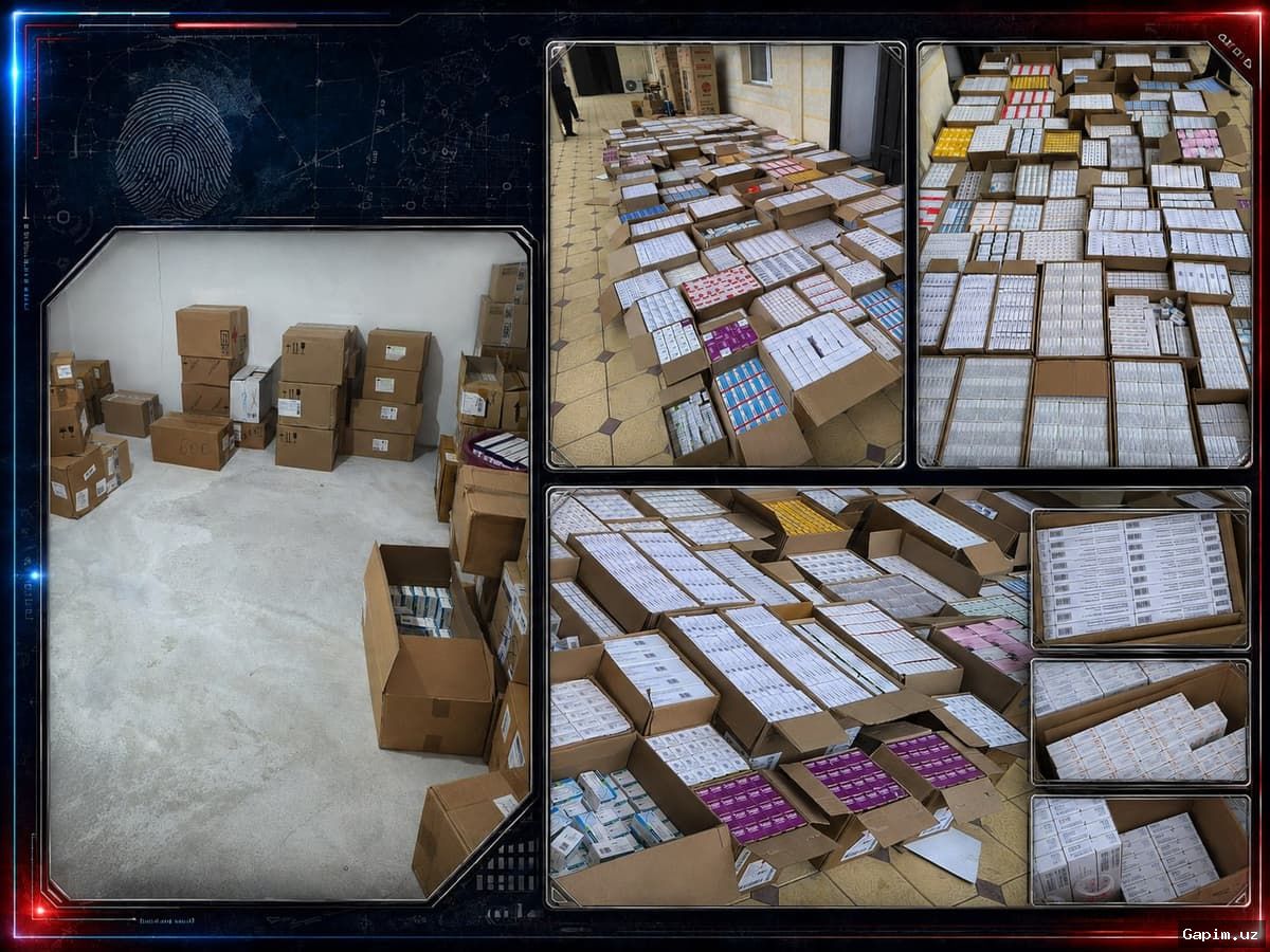 💊🚨 В Наманганской области обнаружен склад с 32,6 тыс. упаковок лекарств и медизделий
