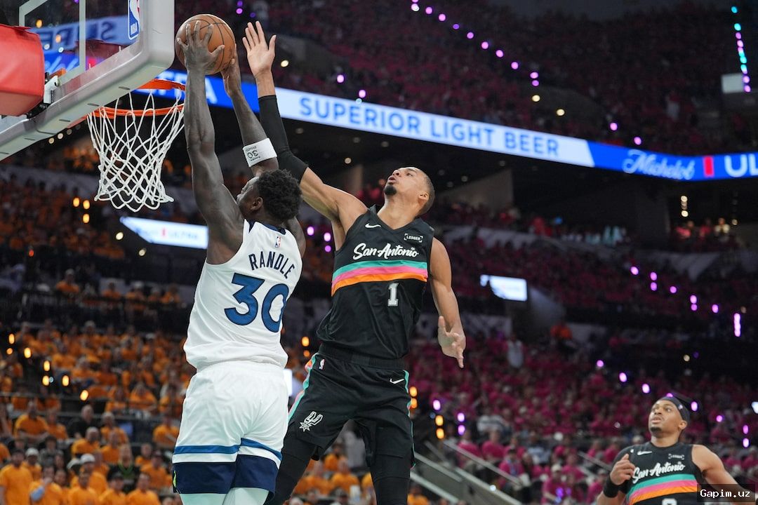 🏀🏆 «Миннесота» обыграла «Сан-Антонио» 104-102, Эдвардс набрал 18 очков со скамейки