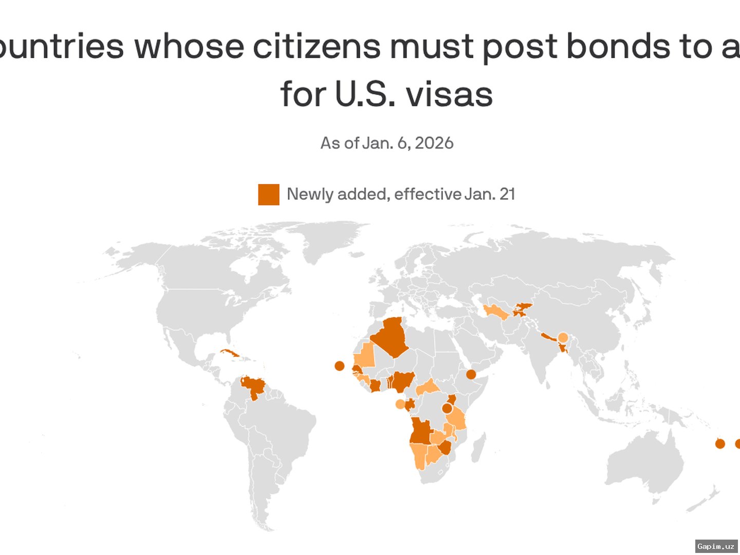 💸🛂 US State Department Adds 12 Countries to Visa Bond Requirement List