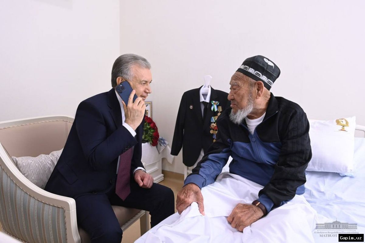🎖️🇺🇿 Shavkat Mirziyoyev Visits WWII Veterans, Congratulates Them on Holiday
