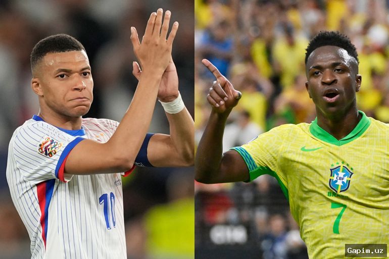 ⚽️🏆 Kylian Mbappe jarohatdan so‘ng g‘alaba golini urdi, Fransiya Braziliyani mag‘lub etdi