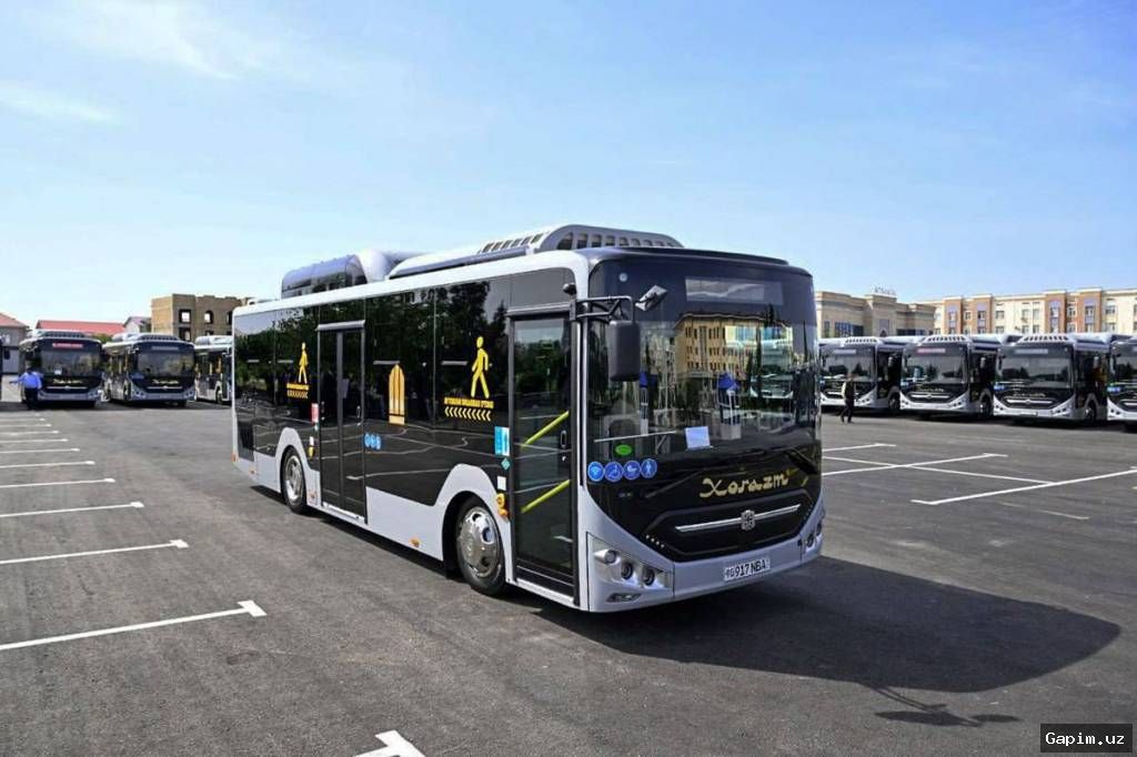 🚌🇨🇳 Xorazmga Xitoyda ishlab chiqarilgan 47 ta zamonaviy avtobus olib kelindi